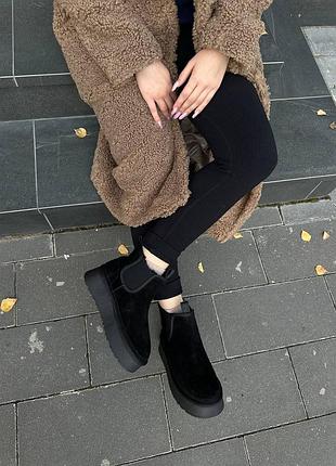 Уггі замша чорні , теплі зимові уггі