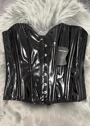Черный лакированный корсет от corset srory, size 36.
