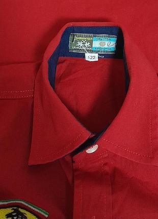 Шикарная детская рубашка красного цвета la martina, молниеносная отправка
