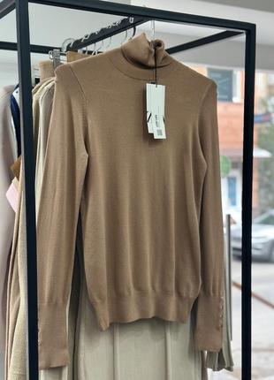 Свитер зара / zara / свитшот / реглан / свитер бежевый /