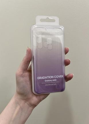 Samsung galaxy a40 оригінальний фіолетовий чохол samsung gradation cover