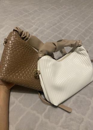 Женские сумочки (кофе с молоком и белая)