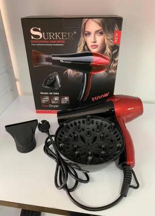 Потужний фен для укладання волосся surker sk-3303