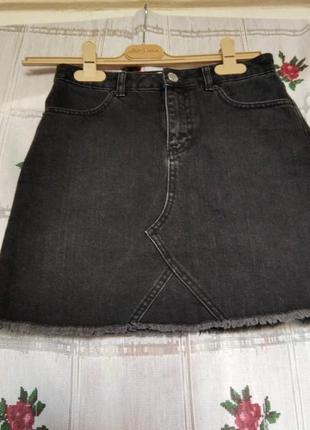 Супер спідниця джинсова чорного кольору р.8"denim",100%котон,турція.