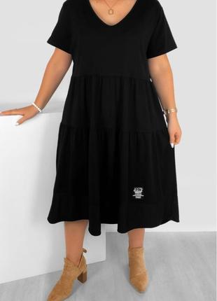 Трикотажне ярусне плаття 👗