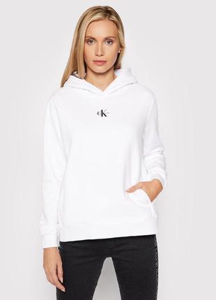 Женское белое худи от calvin klein