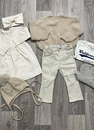 Джинсы zara 86 платье little angel светлое шапка