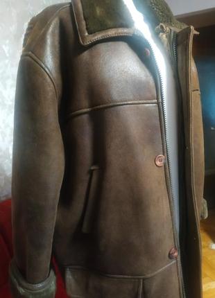 Дубленка мужская натуральная коричневая