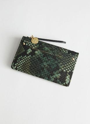 Шкіряний гаманець кардхолдер &other stories leather zip wallet