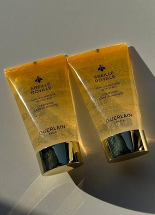 Мус для вмивання guerlain abeille royale cleansing care-in-mousse міні 40мл
