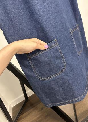 Джинсовый сарафан платье new look denim 3