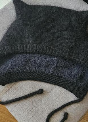 Зимняя теплая шапка с ушками котика