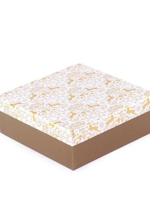Коробка подарункова gold 20 х 20 х 8 см