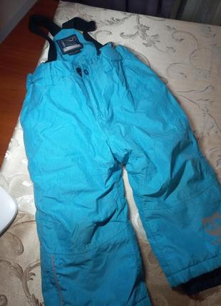 Теплые зимние брюки комбинезон на подтяжках на хлочике 2 года