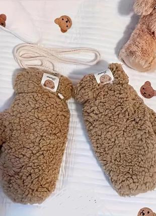 Варежки, перчатки женские, милые варежки, теплые перчатки, варежки