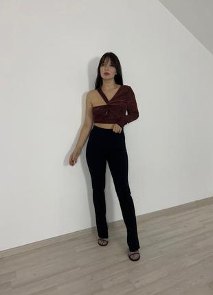 Классические брюки с разрезами по низу stradivarius