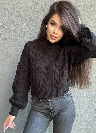 Продам укороченную теплую вязаную кофту zara в размер s (м)