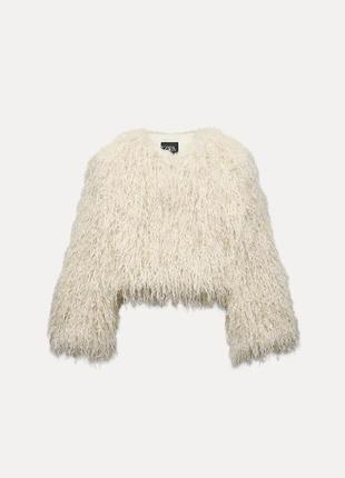 Коротке пальто зі штучного хутра