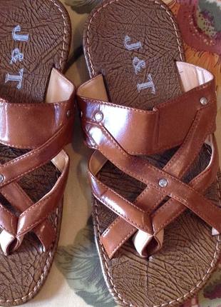 Качественные, мужские новые шлепки j.t., р. 41