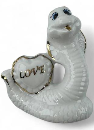 Кобра-змія порцелянова "символ кохання" (8х7х4 см)