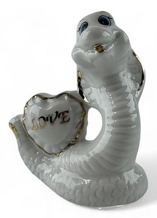 Кобра-змія порцелянова "символ кохання" (8х7х4 см)