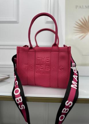 Жіноча сумка-шопер маленька marc jacobs шопер маркabс фуксія міні