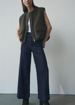 Джинсы zw collection wide leg с высокой посадкой