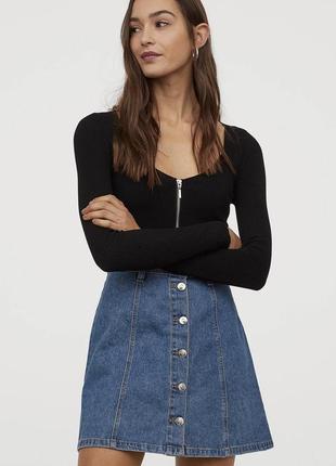 Джинсовая юбка h&m divided