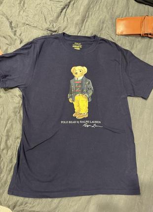 Бавовняна футболка з мішкою  bear polo ralph lauren