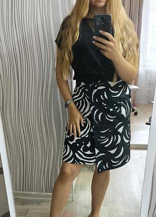 Спідниця котонова на запах, розмір м/l, асиметрична