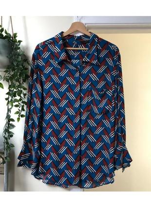 Рубашка zara вискоза
