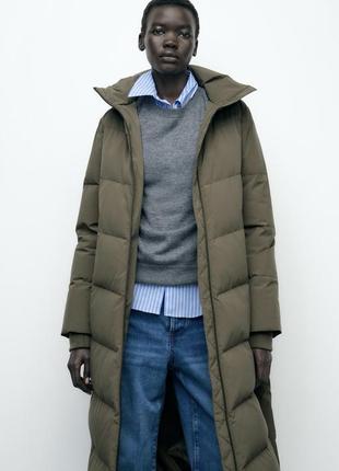 Водо и ветронепроницаемый пуховик zara новая коллекция, платья zara