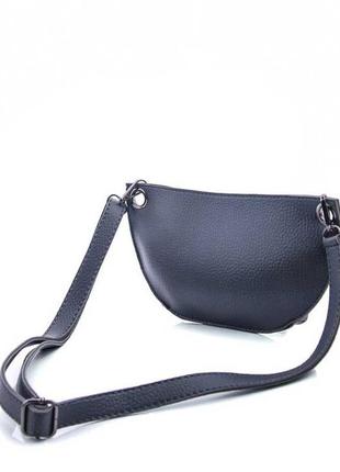 Жіноча сумка на пояс-клатч сірого кольору4 фото