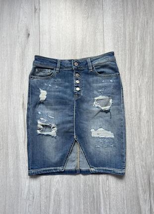 Спідниця джинсова міді guess жіноча юбка