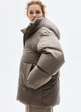 Пуховик оверсайз h&m premium selection 12302430026 фото