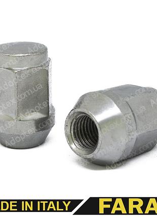 Гайка колесная м12x1,5x33 конус цинк ключ 19 farad (италия). цена за 1 шт