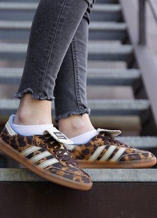 Замшеві кросівки adidas samba pony x wales bonner leopard