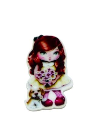 Серединка для бантиков -3,8 см. джоли долс (с собачкой), арт 014261, 1 шт, ассорти