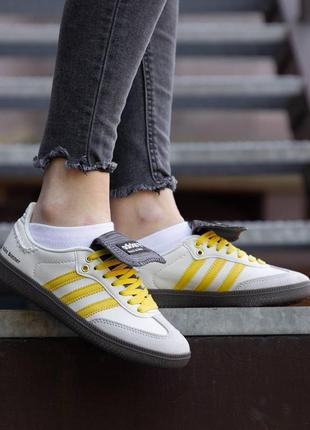 Замшевые кроссовки adidas samba x wales bonner yellow