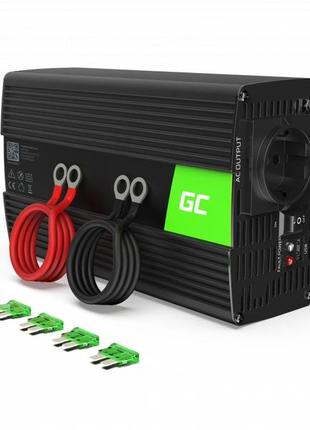 Мобильный инвертор green cell 12v на 230v 1000w/2000w (inv09) чистый синус