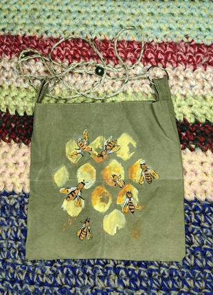 Шоппер с пчелками🐝 размер 20×20см