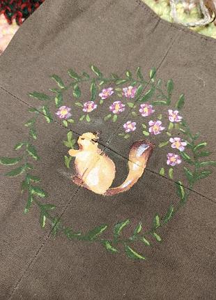 Шоппер с белочкой🐿️ 20×20см 2