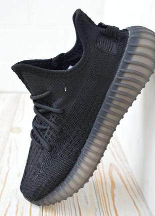 Adidas yeezy boost 350 черные кроссовки женские текстильные сетка легкое отличное качество весенние летние демисезонные демисезон низкие адидас изви буст4 фото