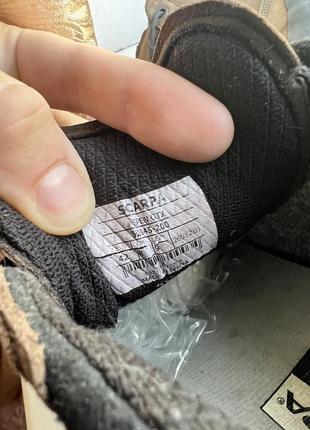 Кроссовки полуботинки кожа на мембране scarpa gore-tex оригинал размер 42 27 см7 фото