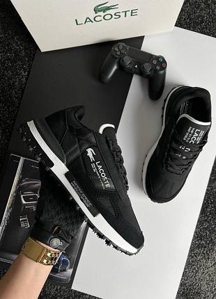 Чоловічі кросівки l*coste elite active black white