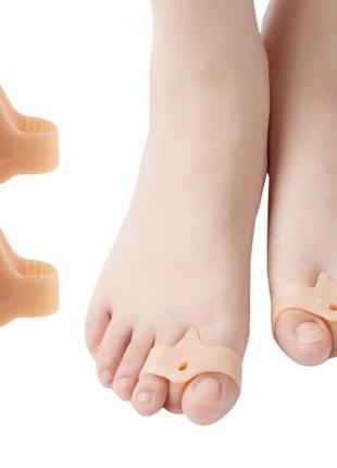 Силіконова міжпальцева перегородка великого та вказівного пальця hallux valgus beige
