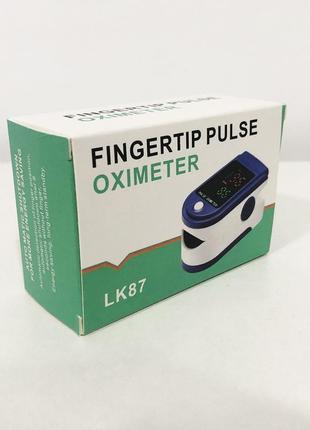 Пульсоксиметр fingertip pulse oximeter lk87. цвет: синий|краща ціна|