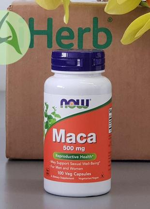 Now foods, мака, 500 мг, 100 капсул