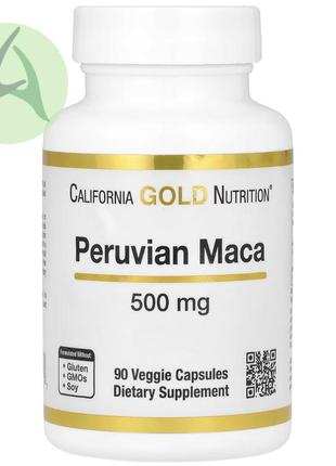 California gold nutrition, перуанская мака, 500 мг, 90 капсул