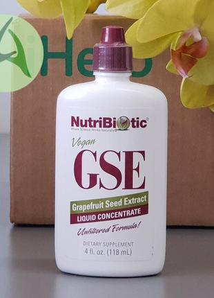 Nutribiotic, gse, екстракт насіння грейпфрута, рідкий концентрат, 118 мл